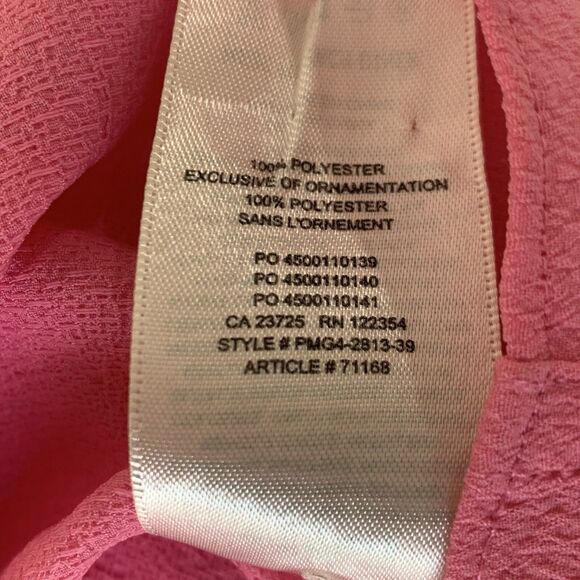 Aritzia Wilfred Blouse Women M Pink Crepe Relaxed Button-Up Flowy Preppy Career - Picture 8 of 8